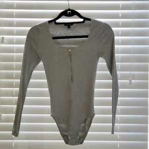Topshop Grey Bodysuit Size 4